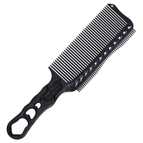 YS Park 282 Flattop Comb Slim Type with Teeth YSS282T Carbon Black