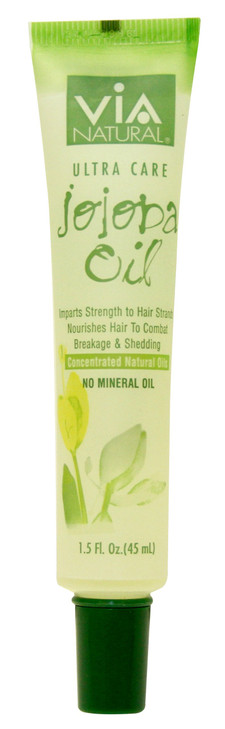 VIA Natural Ultra Care Jojoba Oil Concentrated Natural Oil 1.5oz - Imparts Strength to Hair Strands Nourishes Hair To Combat Breakage & Shedding - 3 online at globaldelivered