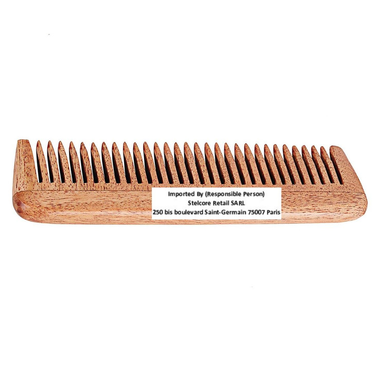Svatv Handcrafted Neemwood Comb For Detangling Hair For Thick Curly And Wavy Hair Nonstatic And Ecofriendly With Wide To