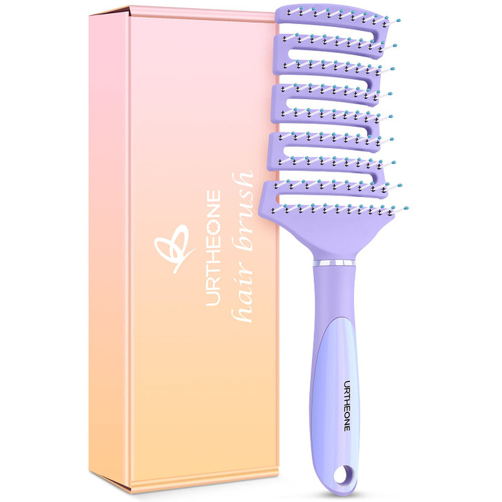 Hair Brush Curved Vented Detangling Hair Brushes for Women Men Wet or Dry HairFaster Blow Drying Styling Professional Pa