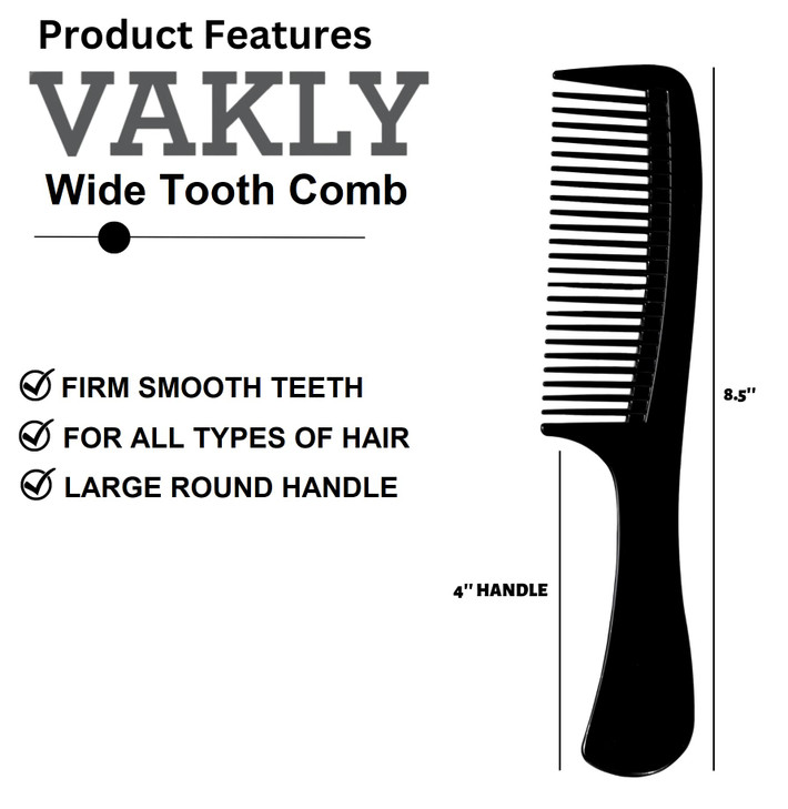 Large Wide Tooth Paddle Comb for Detangling Wet or Dry Hair 85inch Round Handle Styling Combs Pack of 3 for Men Women an