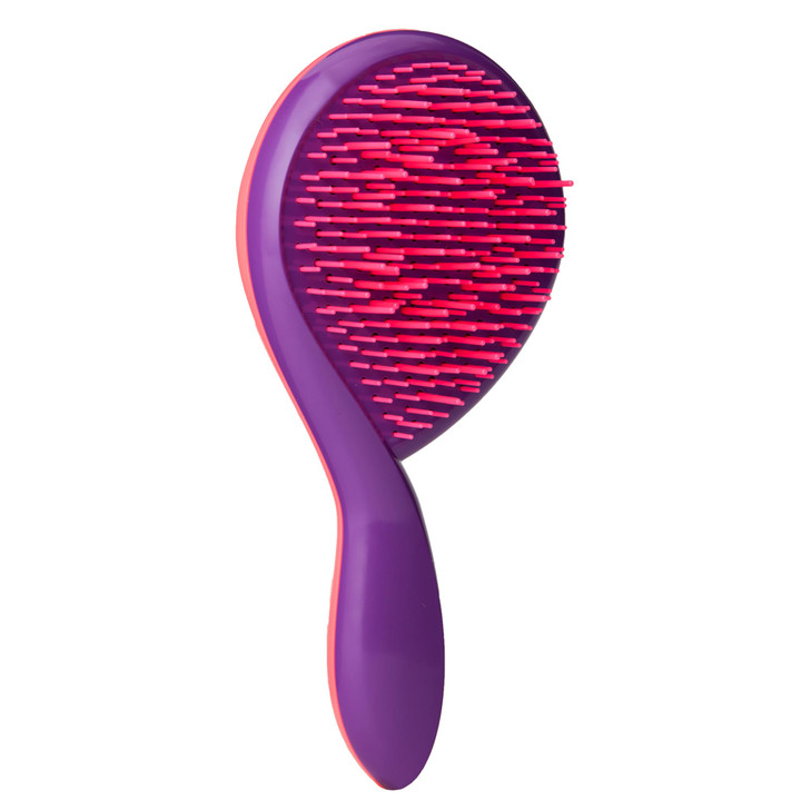 Michel Mercier The Girlie Detangle Brush Painless Detangling Brush Easy Grip Hair Brush Design Thick and Curly Hair Pink