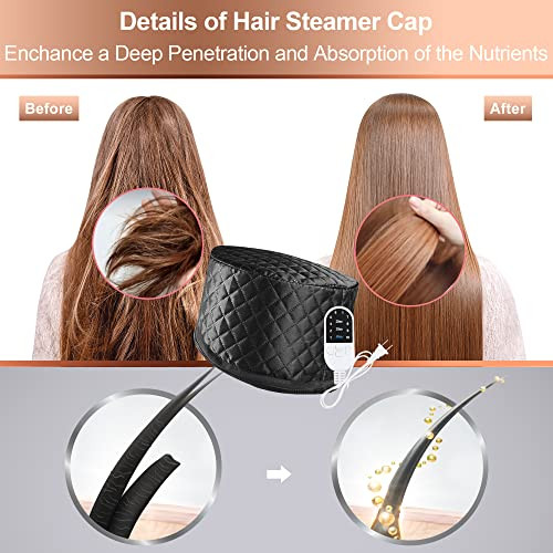 Heat Cap for Deep Conditioning Ingeware Thermal Cap for Hair Steamer Cap for Natural Hair Portable Electric Heat Hair Sp