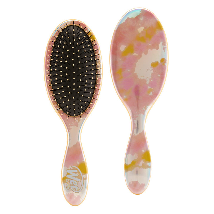 Wet Brush Original Detangler Hair Brush Tie Dye Peach All Hair Types UltraSoft IntelliFlex Bristles Glide Through Tangle