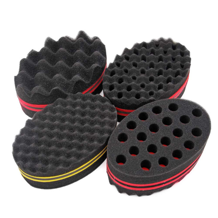 4 Pcs Varied Small Hair Twist Sponge Brush For Dreads Locking Twist Afro Curl Coil Wave Hair Care Tool Blend