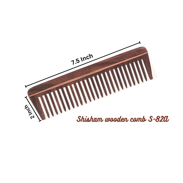 Svatv Handcrafted Rosewood Comb For Detangling Hair For Thick Curly And Wavy Hair Nonstatic And Ecofriendly With Wide To