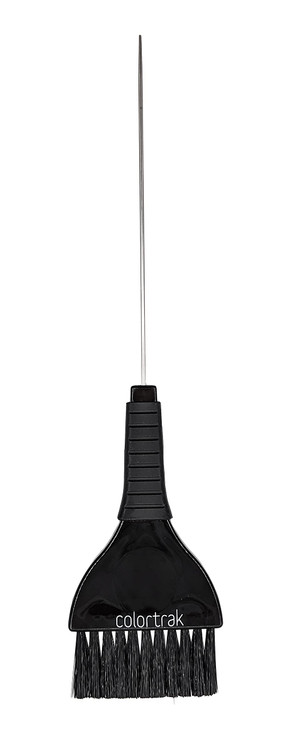 Colortrak Duo Color Brush Pin Tail Ideal for Sectioning Firm Straight Bristles Ergonomic Rubber Grip Contoured Thumb Gro