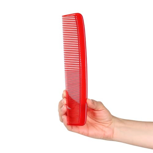 Styling Gear SG304 XL Wide Teeth Comb For Woman Styling Hair Comb Barbers And Stylists Hair Clipper Comb 1 Piece Red