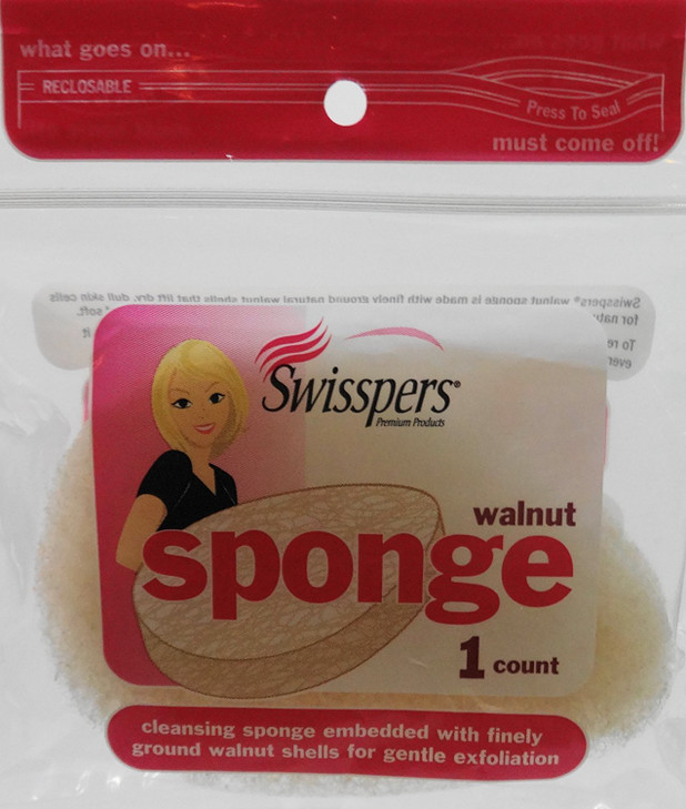 Swisspers 2 Piece Walnut Exfoliating Sponge, 0.64 Ounce online at globaldelivered