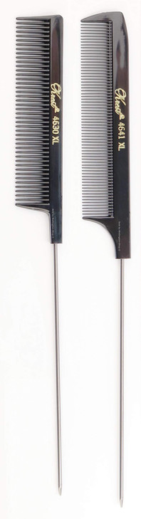 Krest Pintail Combs Weaving Foiling Fine Tooth Rattail Hair Comb XL 2 PC
