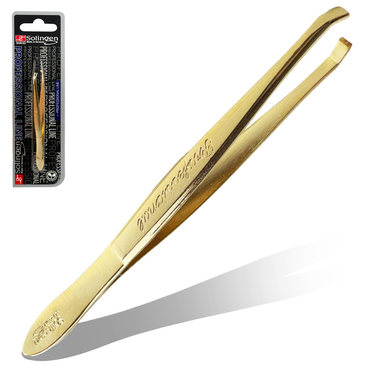 Solingen Germany Slant Tip Stainless Steel Eyebrow Facial Hair HandFiled Made in Germany