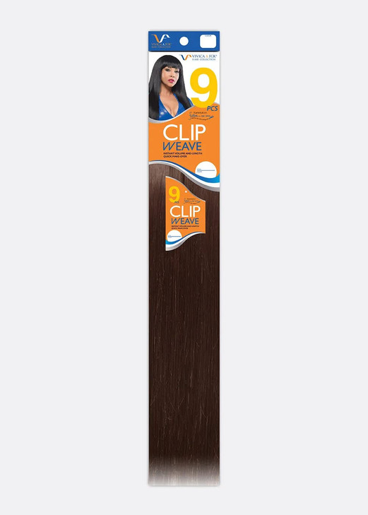 CLIPW18V Vivica A Fox Futura Fiber Clipin Extension in 4 MEDIUM DARK BROWN