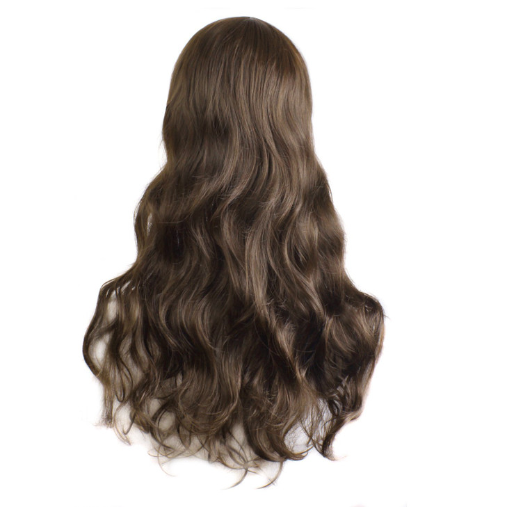 MapofBeauty Charming Womens Long Curly Full Hair Wig Brown