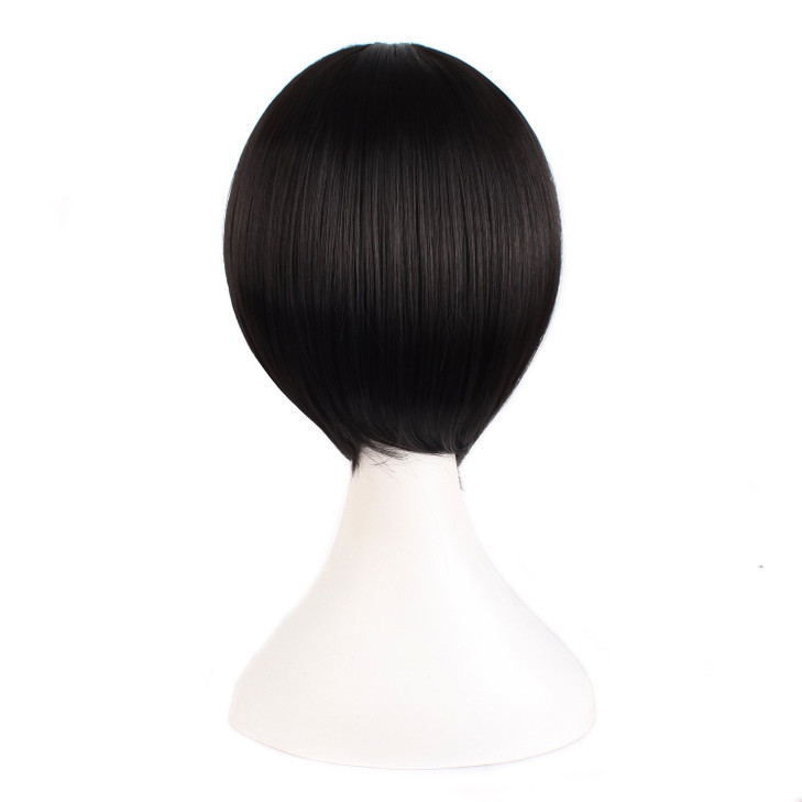 MapofBeauty 12 Inches30cm Short Straight Cosplay Costume Wig Party Wig Black