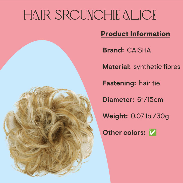 CAISHA by PRETTYSHOP Hairpiece Scrunchy Updo Bridal Hairstyle Voluminous Wavy Messy Bun Blonde Mix G13AL