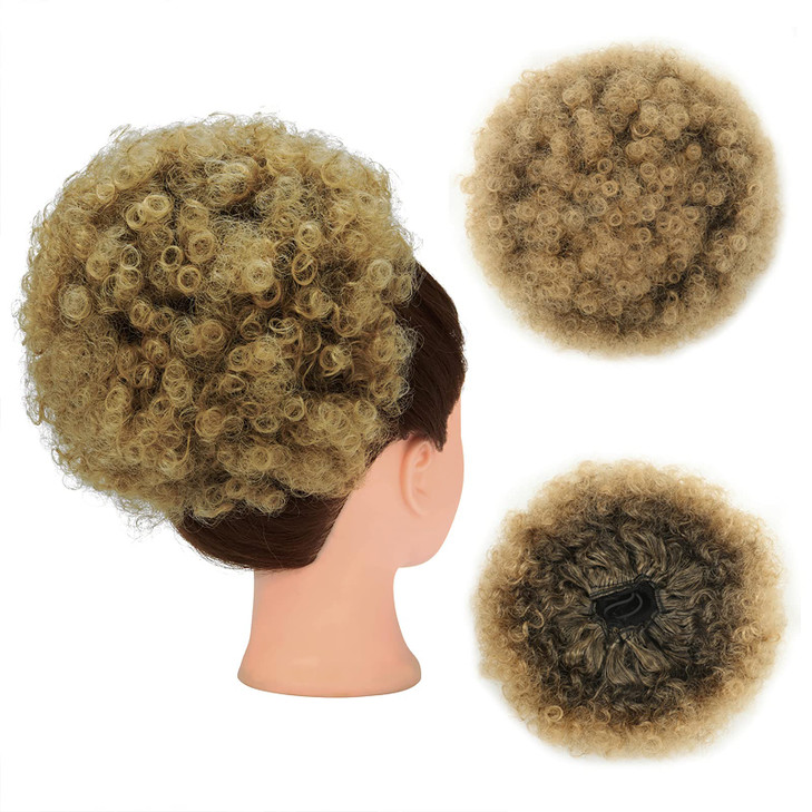 THEMIS HAIR Afro Puff Drawstring Ponytail for Black Women High Puff Drawstring Short Ponytail Bun for Short Natural Hair