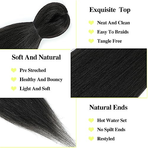 Braiding Hair Pre Stretched Long Pre Stretched Braiding Hair Extensions Braiding Hair Pre Stretched 16 Inch 8 Packs Synt