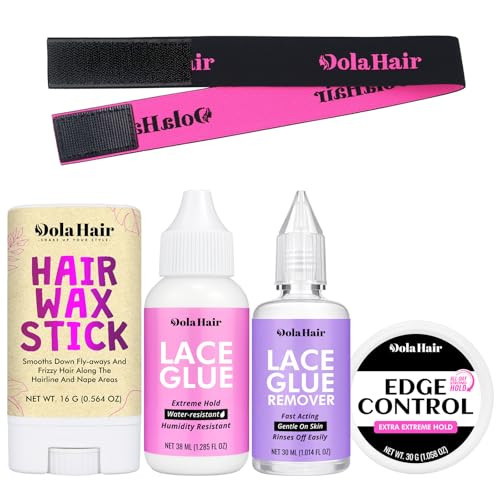 Dolahair Lace Wig Glue Kit Waterproof Lace Front Adhesive for Wigs Glue Kit5pcs