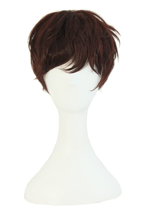 MapofBeauty Fashion Women Natural Short Curly Wig Dark Brown
