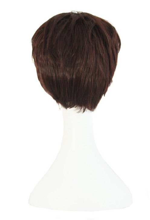 MapofBeauty Fashion Women Natural Short Curly Wig Dark Brown