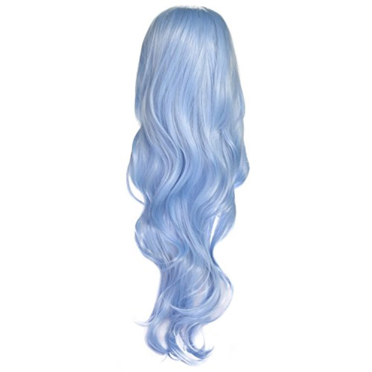 AGPTEK 33 inch Heat Resistant Curly Wavy Long Cosplay Halloween Wigs for Women Light Blue