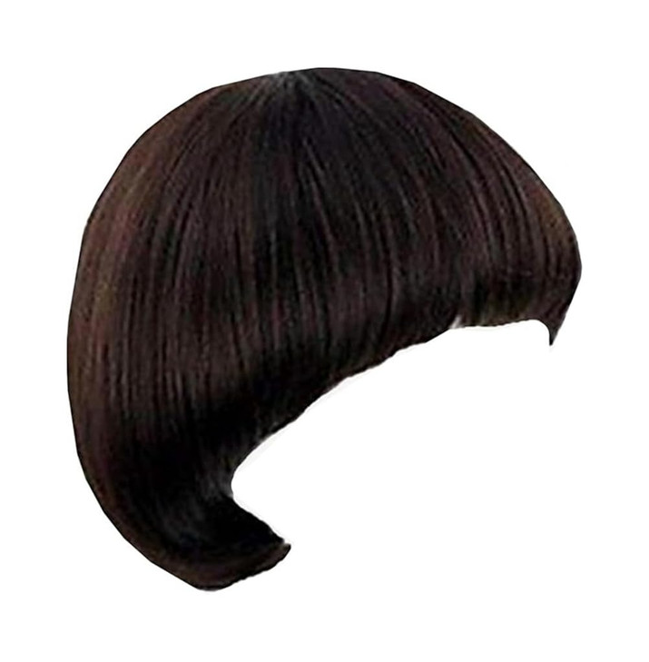 OYSRONG Women Mens Short Black Full Bang Hairstyle Straight Wig Cosplay Heat Resistant Fibre Wig