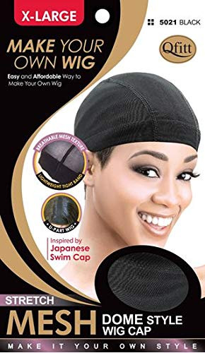 6 Pack Qfitt Mesh Dome Style Wig Cap Extra Large 5021