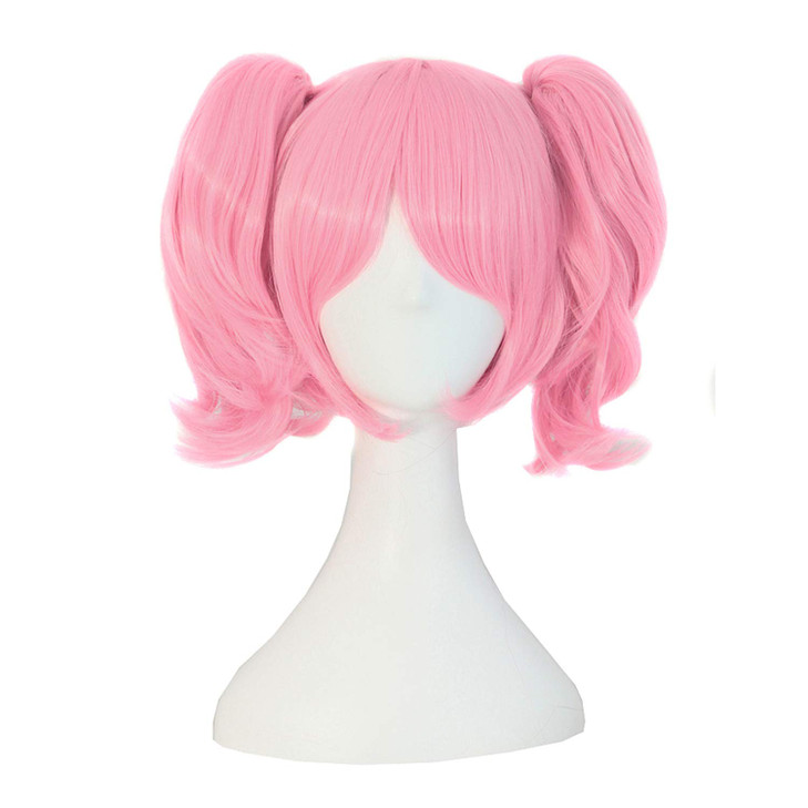 MapofBeauty 35 cm Lolita Sweet and Lovely Straight Anime Cosplay Wig Pink