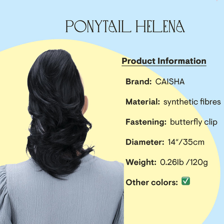 CAISHA 14 Wavy Clip On Ponytail With Butterfly Clip Hairpiece Heatresistant Synthetic Fibres Brown Blonde Mix H125