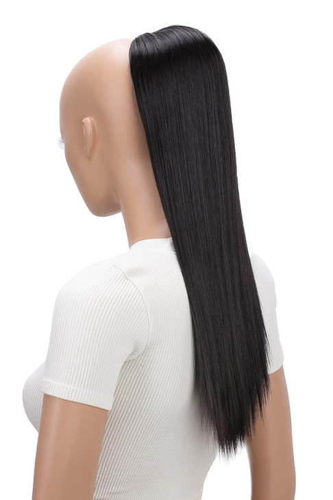 CAISHA 22 Hairpiece Ponytail Extension Drawstring Voluminous Straigtht Chocolate Brown PH504