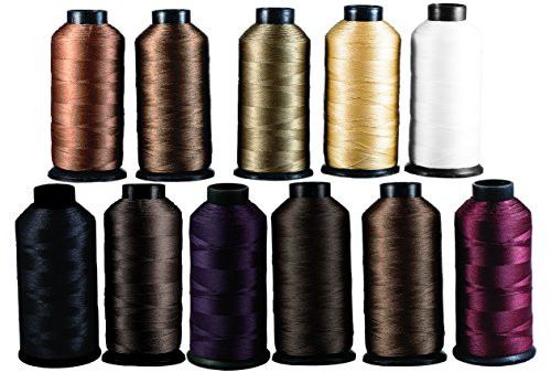 Dollylocks Bonded Nylon Hair Weaving Thread Heavy Duty Thicker String Hair Threads for Hair Extensions Real Synthetic Dr