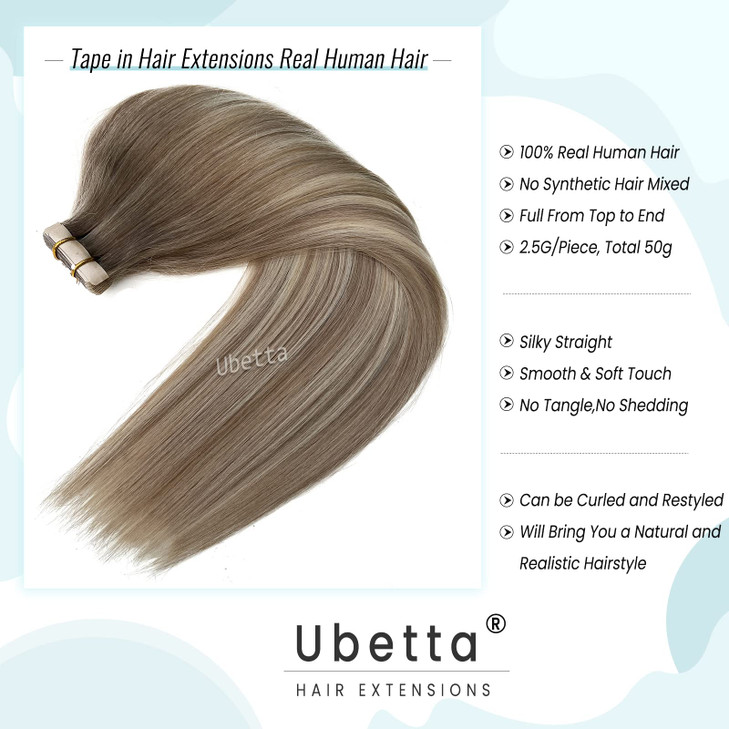 Tape in Hair Extensions Remy Human Hair Platinum Blonde Real Hair 16 inch 20pcs30grams Seamless Skin Weft Silk Straight