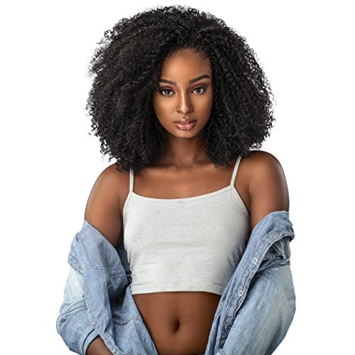 Sensationnel Curls Kinksandco Half Wig Game Changer Synthetic Instant Weave Updo Full Cap for Natural 3C to 4C Hair Text