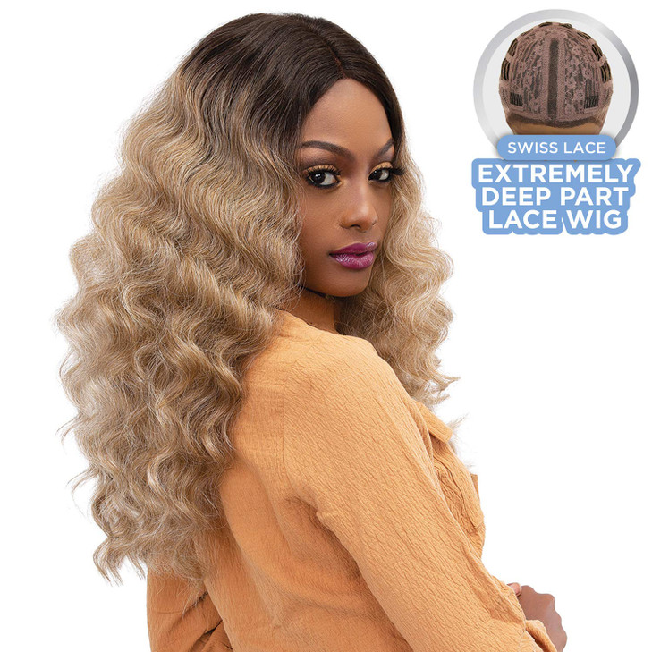 Janet Collection Extended Part Lace Based Deep Part Wig Gabriela