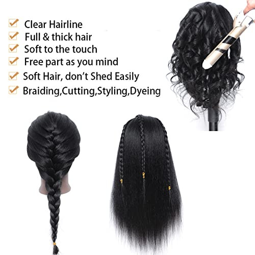 Mannequin Head with Human Hair Manikin Head 14100 Real Hair Mannequin Head Hairdresser Training Head Cosmetology Manikin