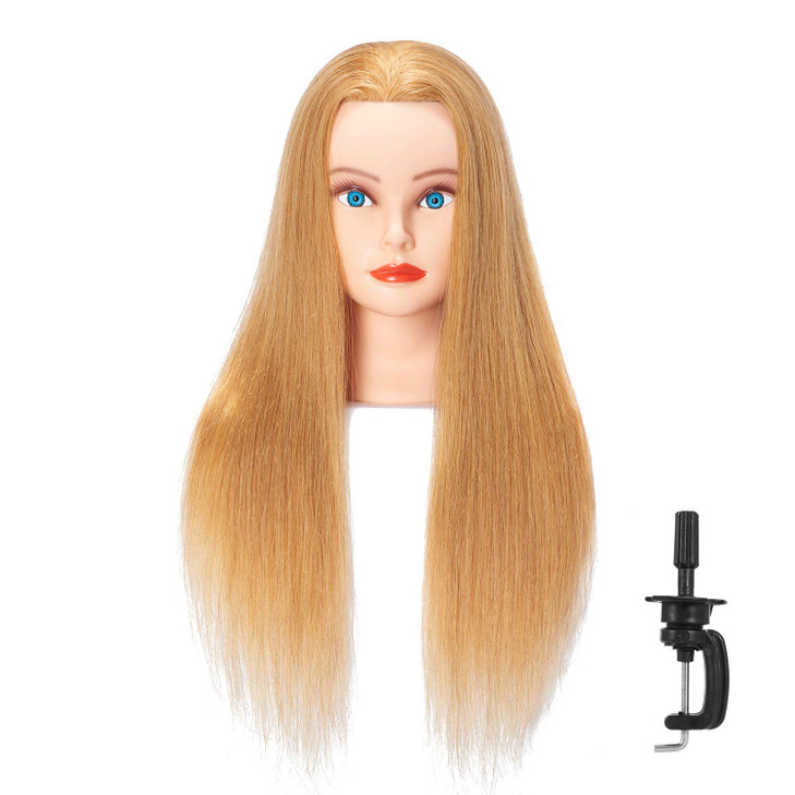 Hairlink 2426 Mannequin Head With Human Hair Styling Training Head Dolls for Cosmetology Manikin Maniquins Practice Head
