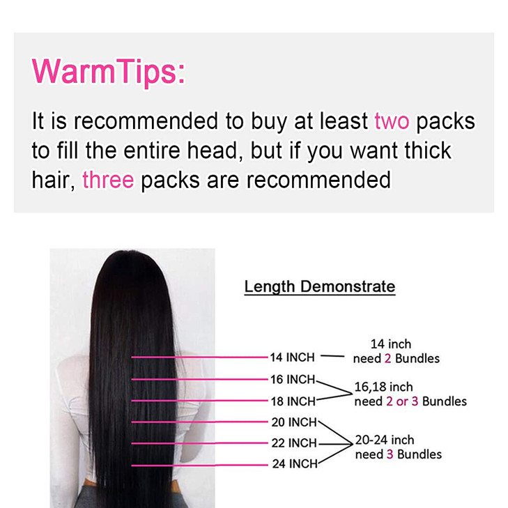 Straight Human Hair Clip in Hair Extensions for Women 100 Unprocessed Full Head Brazilian Virgin Hair Natural Black Colo
