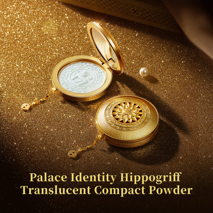 ZEESEA Palace Identity Hippogriff Compact PowderHosta Wing Deer Lock Makeup Powder Clear White Jade