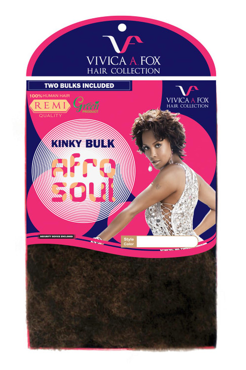 Vivica A Fox Hair Collection HKBK16V Human Hair Afro Curl Kinky Bulk Extension 1B 58 Ounce