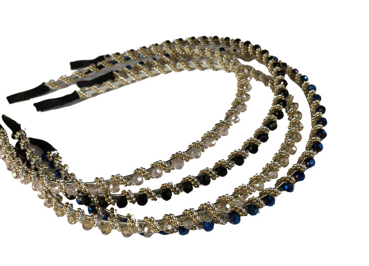 Otyou 4 Pack Hand Winding Bling Beads Hair Hoop Crystal Headband No Slipping Hair Band for Girls Hair Accessories online at globaldelivered