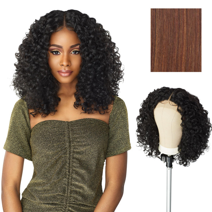 Sensationnel Butta Lace Wigs Unit 5 Extra Wide 5 Inch Deep Parting Synthetic Preplucked Hairline Glueless Lacefront FLAM