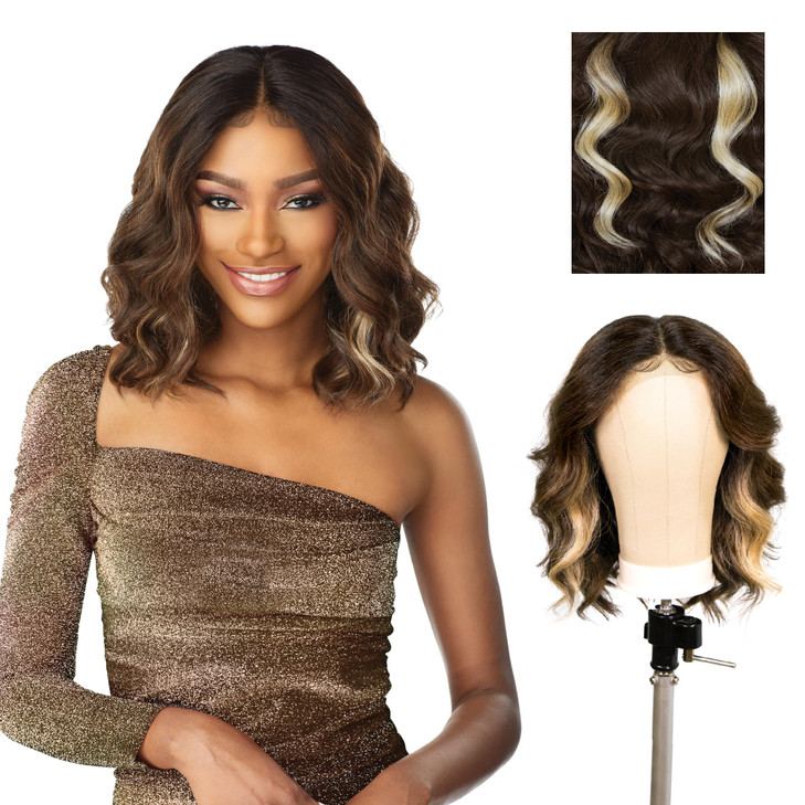 Sensationnel Butta Lace Wigs Unit 8 Extra Wide 5 Inch Deep Parting Synthetic Preplucked Hairline Glueless Lacefront MPCA
