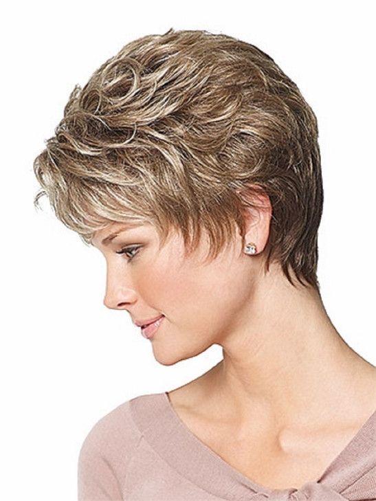 hairuwear Eva Gabor Acclaim Short Layered Petite Size Comfort Cap Wig Sugared Smoke