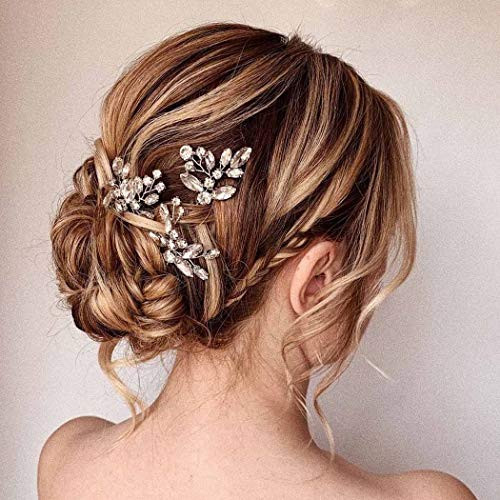 Unicra Gold Crystal Hair Pins Rhinestone Wedding Hair Pieces Bridal Hair Accessories for Brides and Women Pack of 3 (Gold) online at globaldelivered