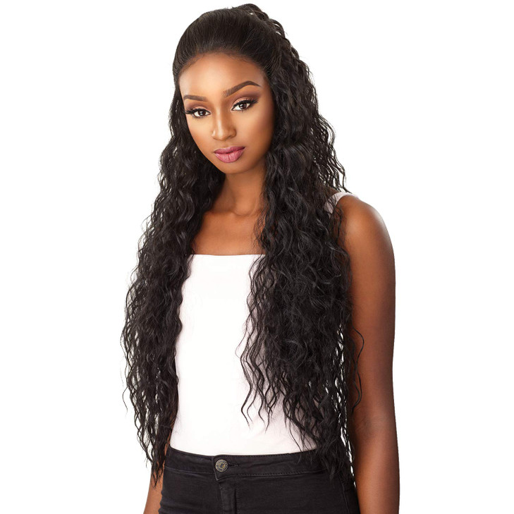 Sensationnel What Lace 13X6 Wigs Reyna Lacefrontal Hand Tied Glueless Synthetic with Natural Density Preplucked Hairline