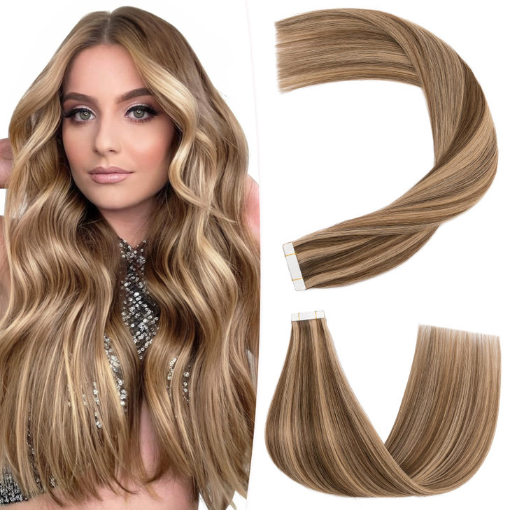 Hairro Tape In Hair Extensions Human Hair Remy Tape On Extensions Adhesive Skin Weft Tape In Hair Natural Glue in Hairpi