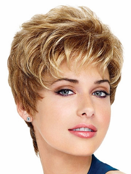 Eva Gabor Aspire Layered Pixie Average Size Comfort Cap Wig Pecan Mist by Hairuwear