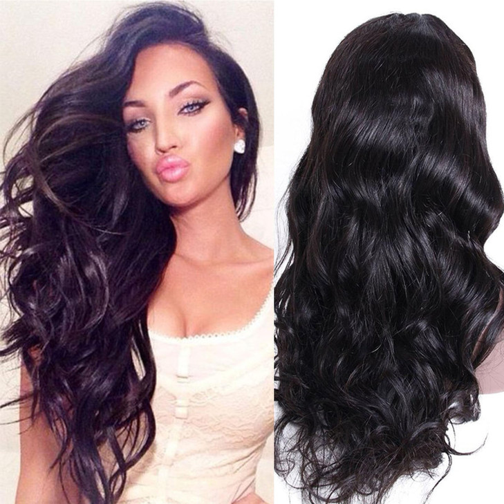 premier Body Wave Human Hair Silk Top Lace Front Wigs for Women Glueless Brazilian Remy Human Hair Loose Wave Silk Base