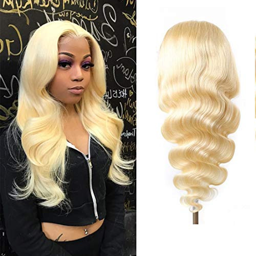 HELLOSH Blonde Lace Front Wigs Human Hair 20 inch 613 Lace Front Wig Human Hair 13x4x1 T Part Body Wave Blonde Human Hai