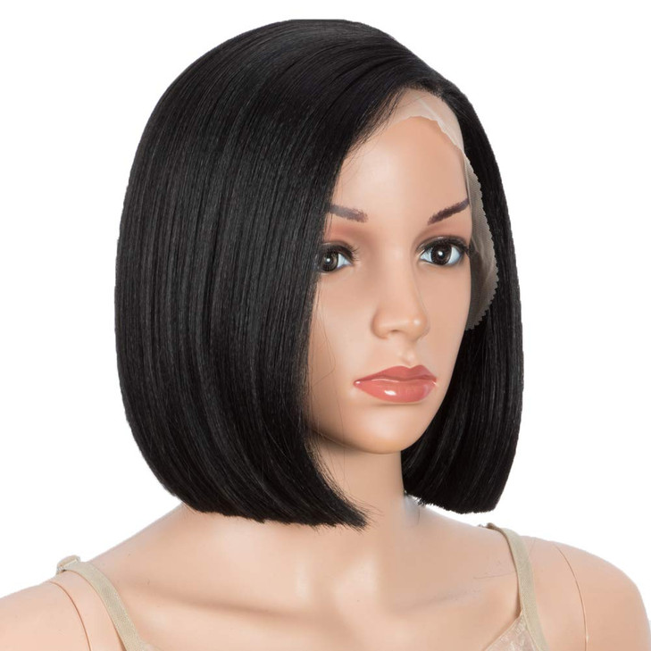 DBUT Lace Front Wigs for Black Women Bob Wigs for White Women Synthetic Hair 95 120g Natural Straight Swiss Lace Heat Re